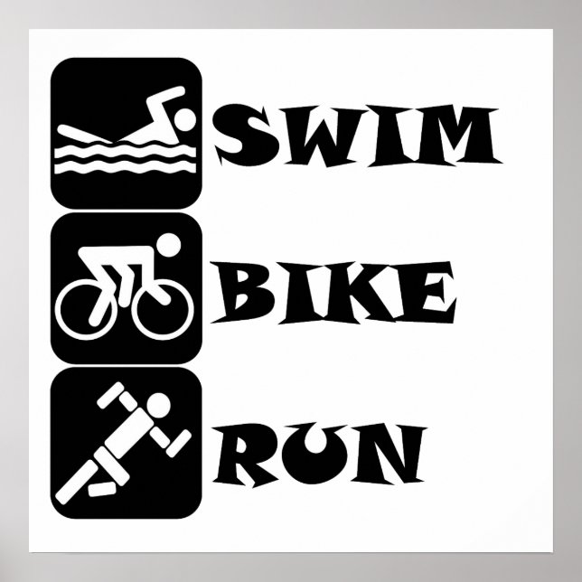 Póster Swim Bike Run (Frente)