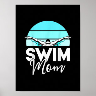 Póster Swim Team Mom Mor School Natación Conoce A Nadador