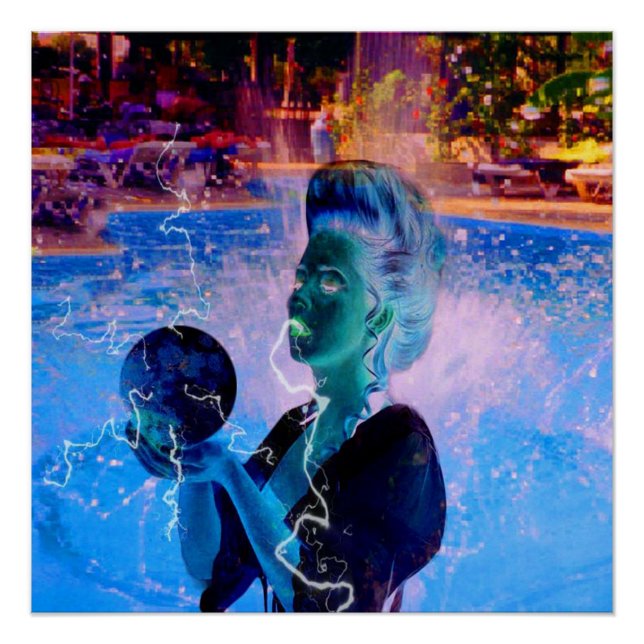 Póster Swimmer eléctrico (Anverso)