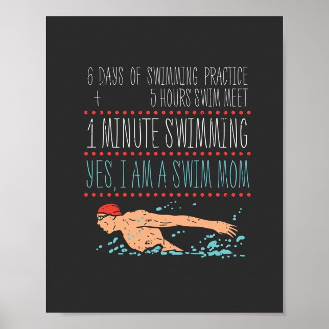 Póster Swimmimg Mom (Frente)