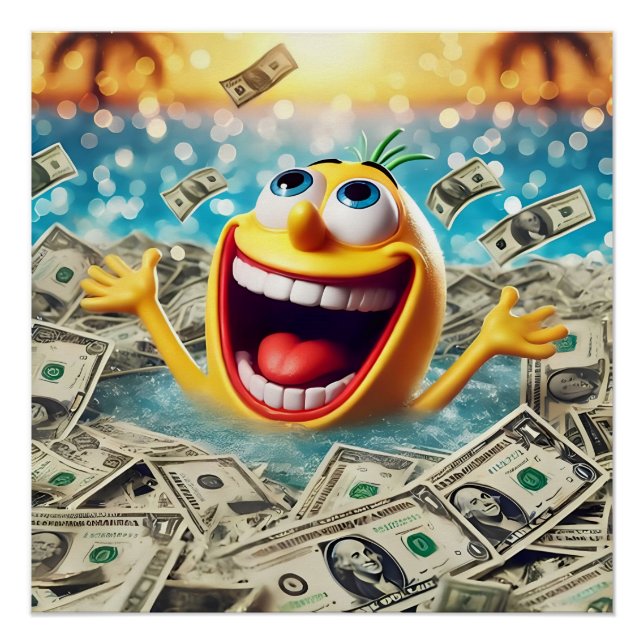 Póster swimming in money (Anverso)