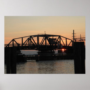 Póster Swing Drawbridge at Sunset