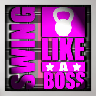 Póster Swing Like a Boss - Elite Fitness Poster