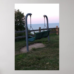 Póster Swing With Lake View