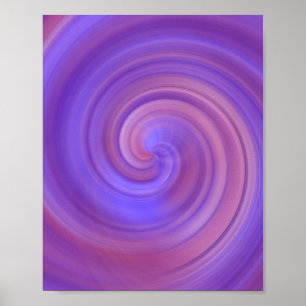 Póster Swirl espiral - Púrpura rosa