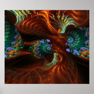 Póster Swirl Fractal Seeds