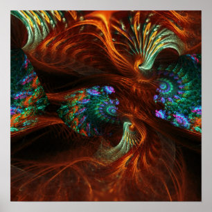Póster Swirl Fractal Seeds