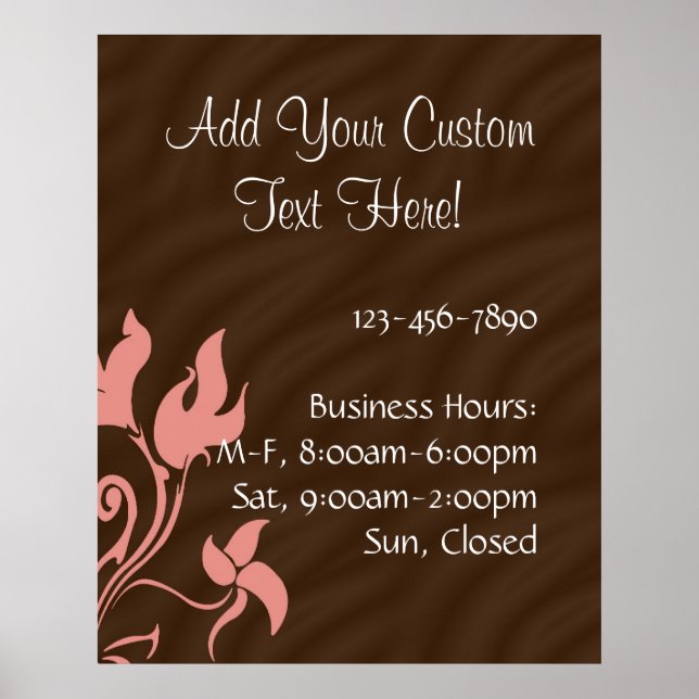 Póster Swirl rosa y marrón (Frente)