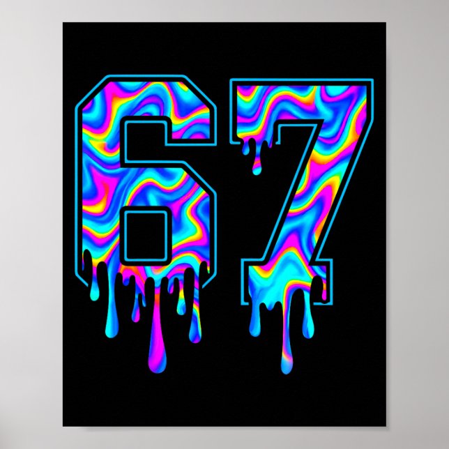 Póster Swirl Six Seven Drip 6 7 Meme Gen Alpha Slang  (Frente)