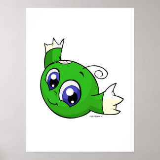 Póster Swirling green kiko
