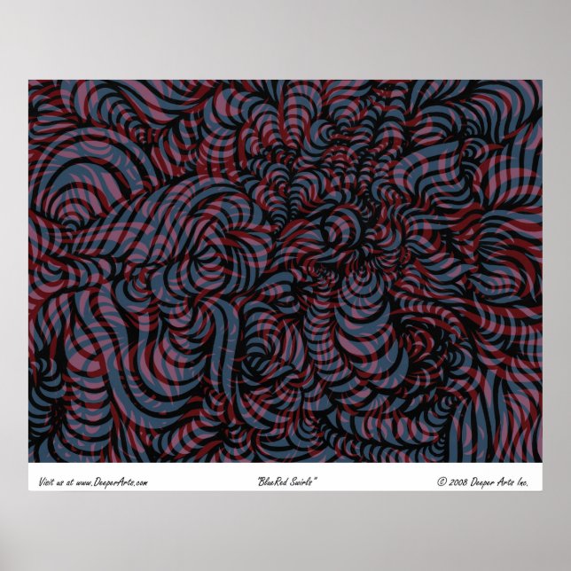 Póster Swirls Blue-Red (Frente)
