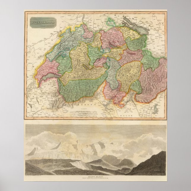 Póster Swisserland, Mt Blanc (Frente)