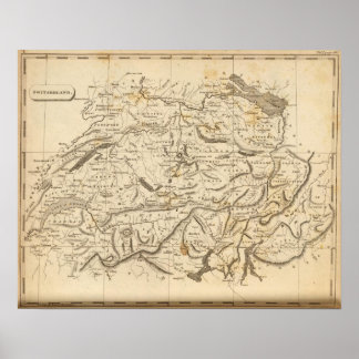 Póster Switzerland Map by Arrowsmith