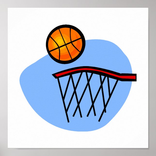 Póster Swoosh de baloncesto (Frente)
