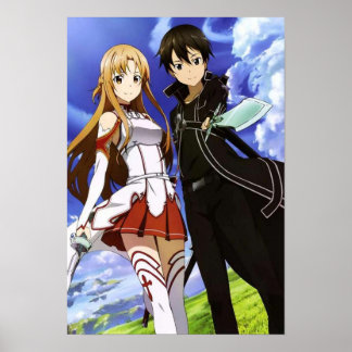 Póster Sword Art Online Asuna e Kirito