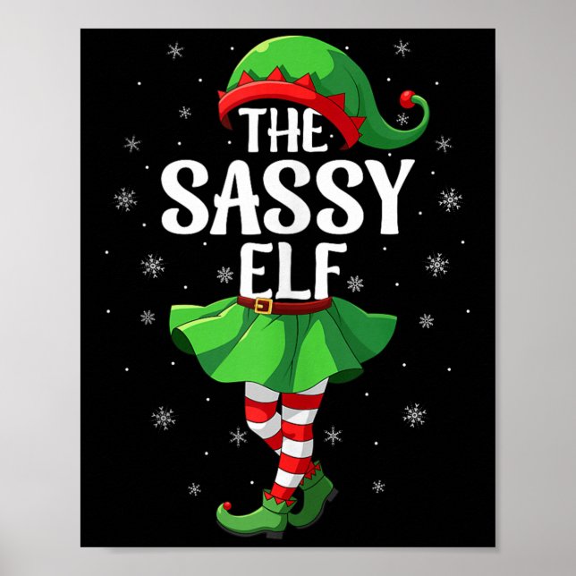 Póster Sy Elf Christmas Girls Women Elf Squad Xmas Family (Frente)