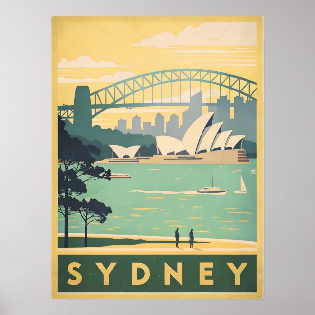Póster Sydney, Australia: impresionantes vistas emblemáti (Frente)
