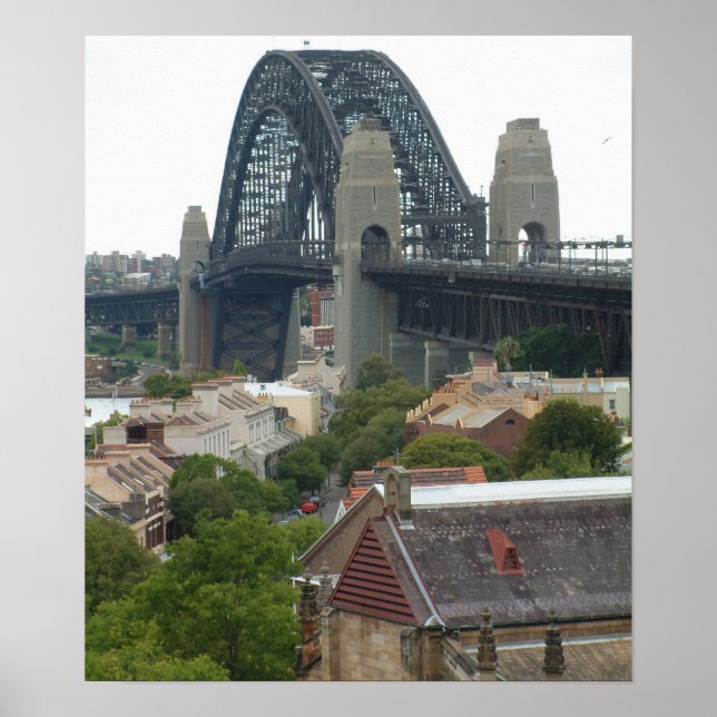 Póster Sydney, Australia. Puente del puerto. (Frente)