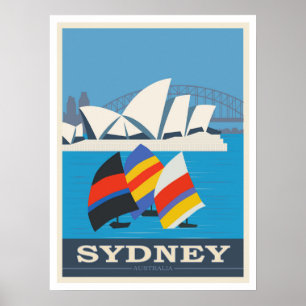 Póster Sydney, Australia Vintage Travel