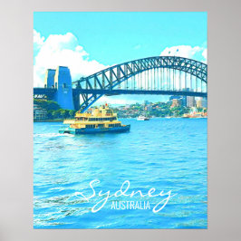 Póster Sydney Ferry Harbour Bridge