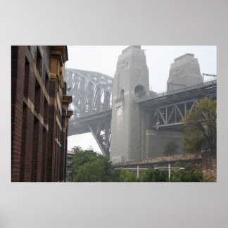 Póster Sydney Harbour Bridge Grey Mist