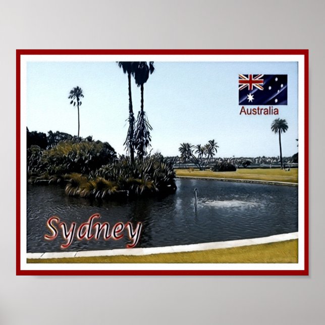 Póster Sydney - Jardín Botánico Real - Australia - Poste (Frente)
