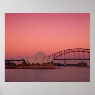 Póster Sydney Opera House and Harbour, New South