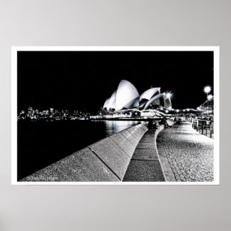 Póster Sydney Opera House B&W