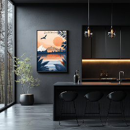 Póster Sydney Sunset - Opera House y Harbour Bridge