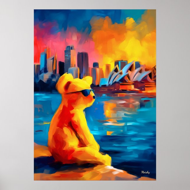 Póster Sydney Teddy Golden Harbor Skyline Print (Frente)