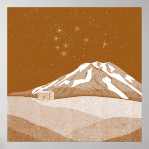 Póster Syme Hut Mount Taranaki