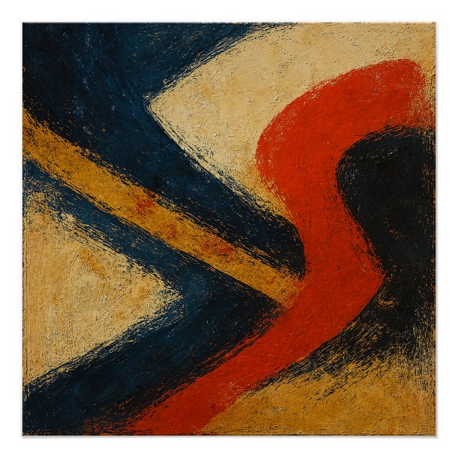 Póster "Symphony of Currents" Kyoto Edo Abstract (Anverso)