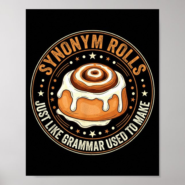 Póster Synonym Rolls Just Like Grammar Used To Make Engli (Frente)