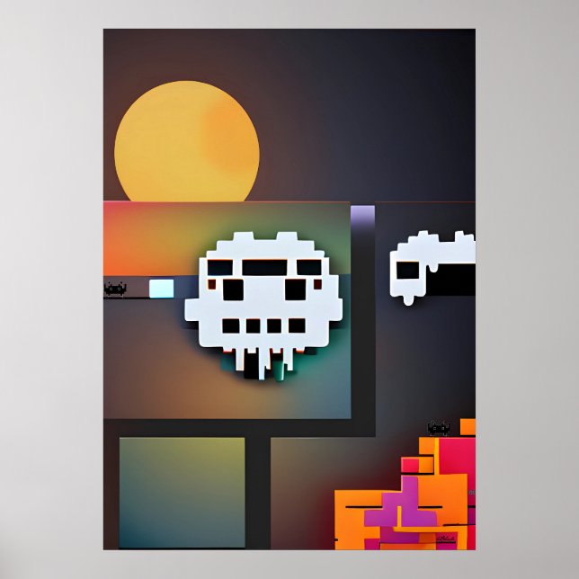Póster Synthwave Neuralidad Modernista (Frente)
