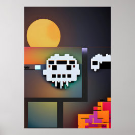 Póster Synthwave Neurality Modernist