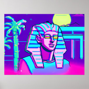 Póster Synthwave Pharaoh