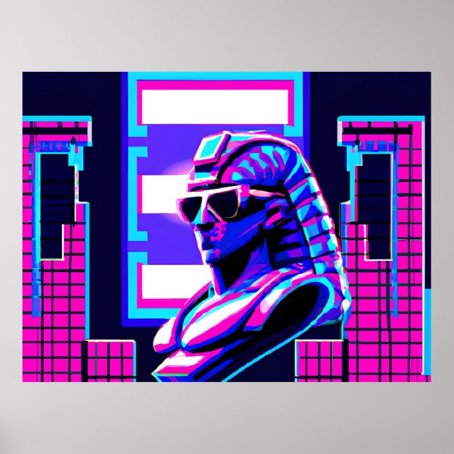 Póster Synthwave Pharaoh (Frente)