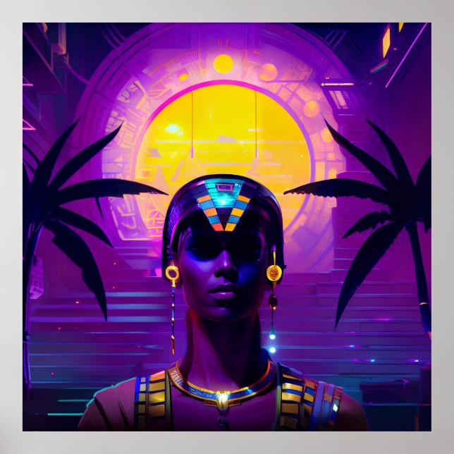 Póster Synthwave Pharaoh (Frente)