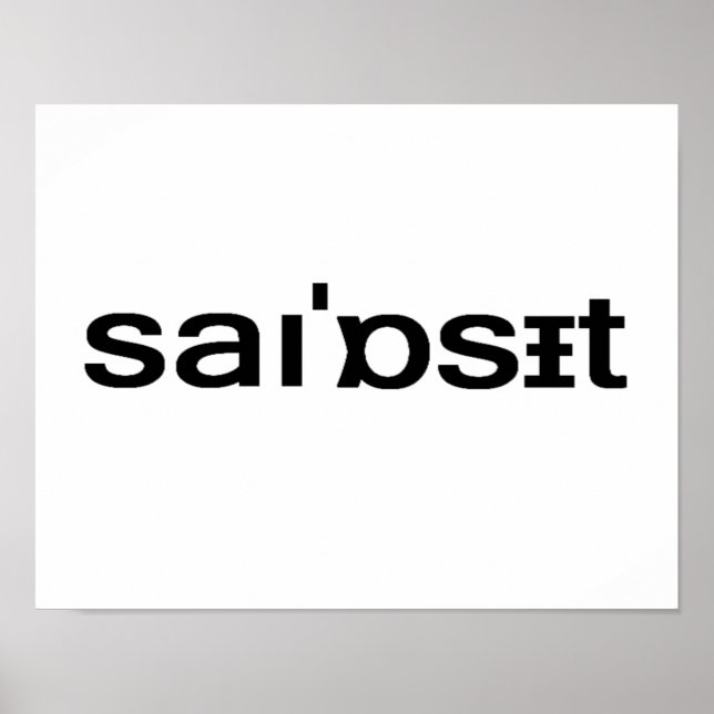 Póster Syosset Phonetic Spelling Long Island Nassau (Frente)