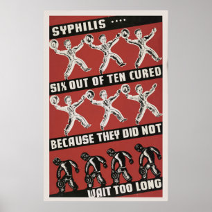 Póster Syphilis 6 De 10 Ccled Health Vintage WPA
