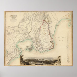 Póster Syracuse & remaining vestiges of its five cities
