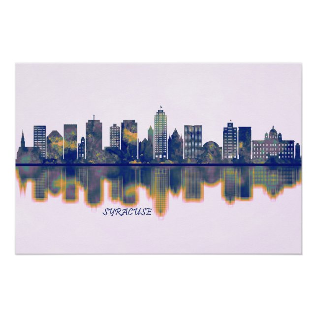 Póster Syracuse Skyline (Anverso)