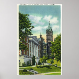 Póster Syracuse U Campus View Showing Crouse College