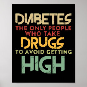 Póster T1D Diabética Tipo 1 Sensibilización sobre la diab