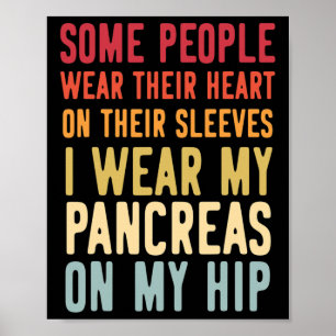 Póster T1d Diabética Tipo 1 Sensibilización sobre la diab