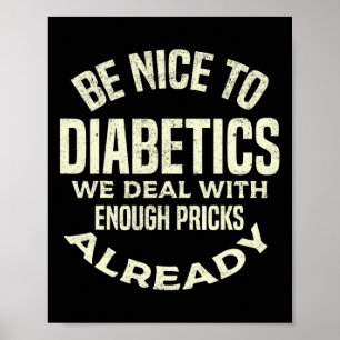 Póster T1D Diabética Tipo 1 Sensibilización sobre la diab