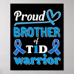 Póster T1d Hermano Orgulloso Diabetes Sensibilización sob