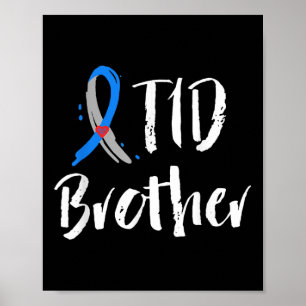 Póster T1d Hermano Tipo 1 Conciencia sobre la diabetes Ri