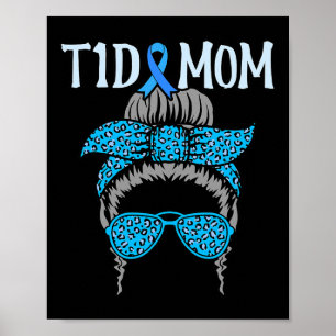 Póster T1d Mamá Diabetes Sensibilización Diabética Cinta 