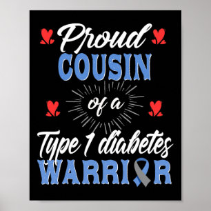 Póster T1d Primo Orgulloso Conciencia de la Diabetes Tipo